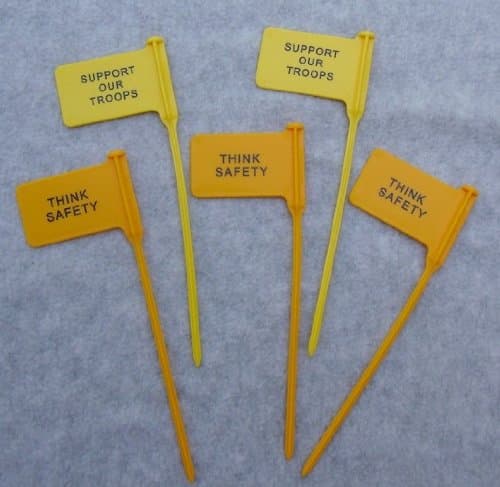 10 Pack Open Chamber Indicator Safety Flags (Safety Yellow)