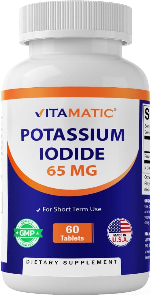 Vitamatic Potassium Iodide 65 mg per Serving - 60 Tablets - KI Pills