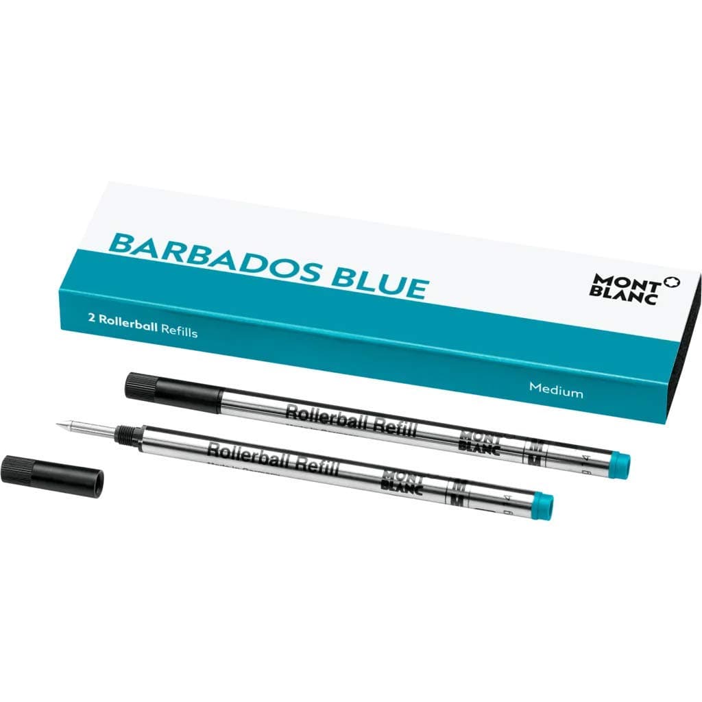 Montblanc Rollerball Refill (M) Barbados Blue 2 Pack MB106932