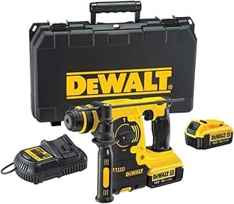 DEWALT DCH253M2 18V XR Lithium-Ion SDS Plus Rotary Hammer Drill includes 2 x 4Ah Batteries, Yellow/Black