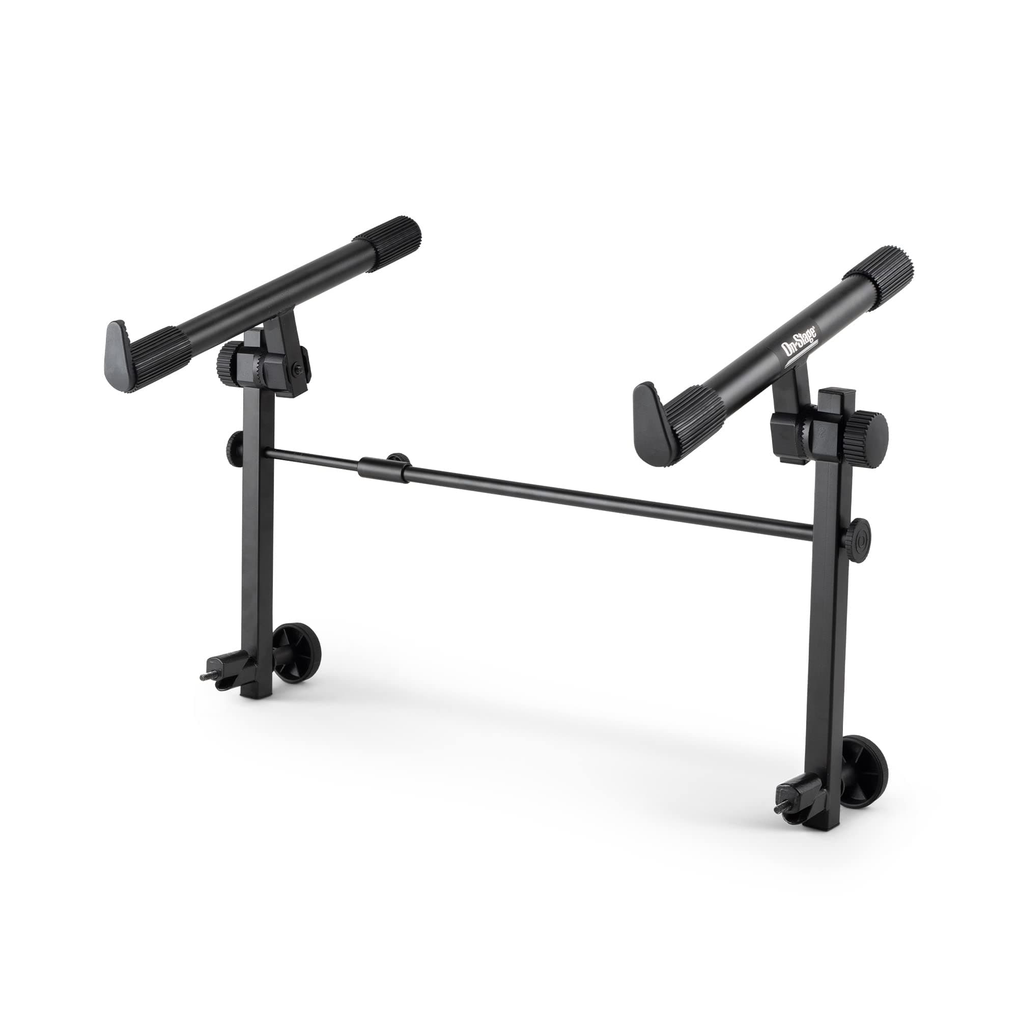OnStage KSA7500 Universal Second Tier for X-Style Keyboard Stand (for Stacking Keyboards, Electric Pianos, Synths, and Organs, 60 lb Capacity, Adjustable, Nonslip Arms and Feet, Metal, Black)