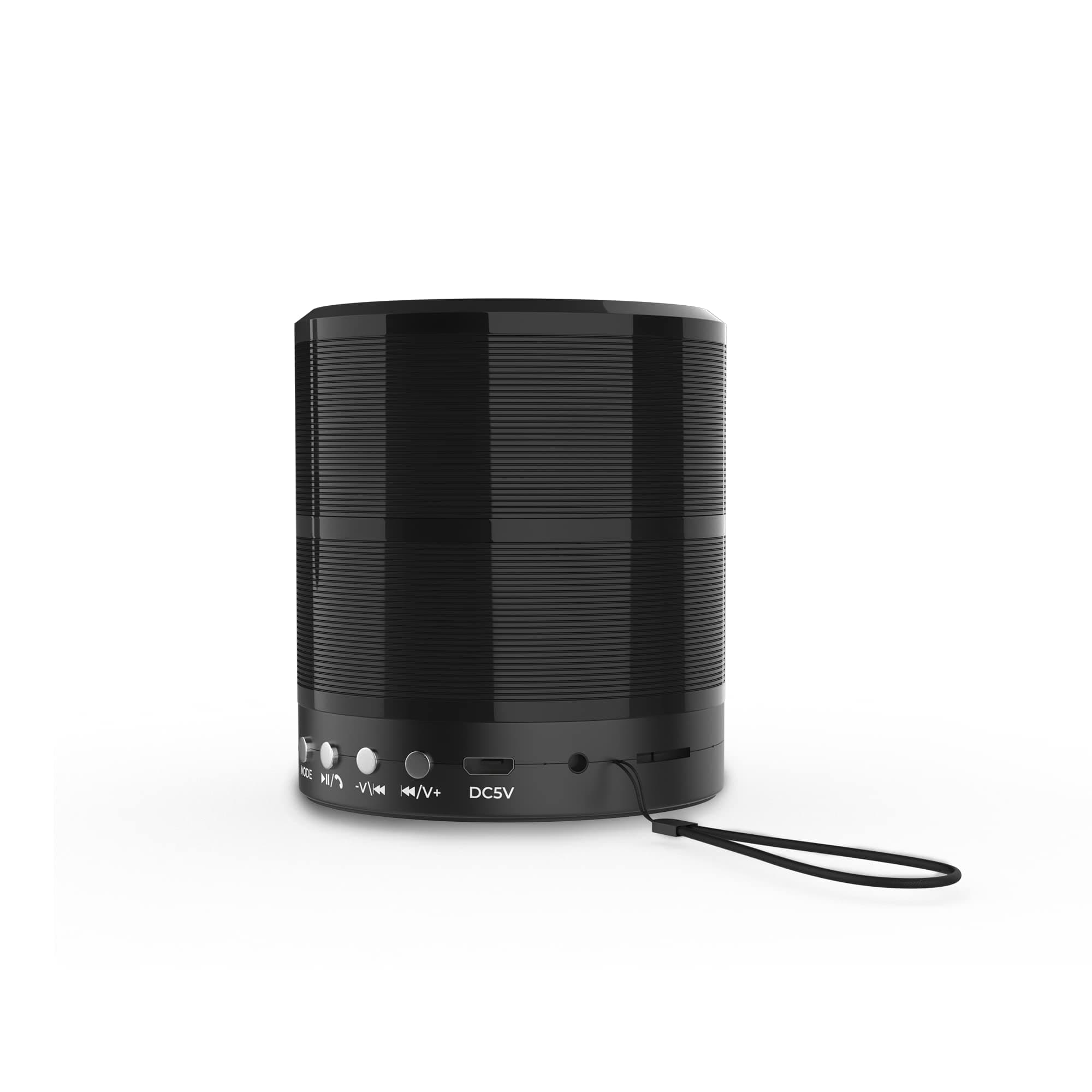 Aroma® Studio 7 Mini 2W Bluetooth Speaker Hi-fi Stereo Sound Surround Upto 4 Hours Playback, Best for Mobile, Laptop/PC, Ipad, Media Players with Multi Modes Aux/TF Card/USB Drive (Black)