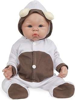 19 inch Realistic Reborn Silicone Baby Dolls Lifelike Newborn Babies with Feeding Kit & Gift Box -Girl