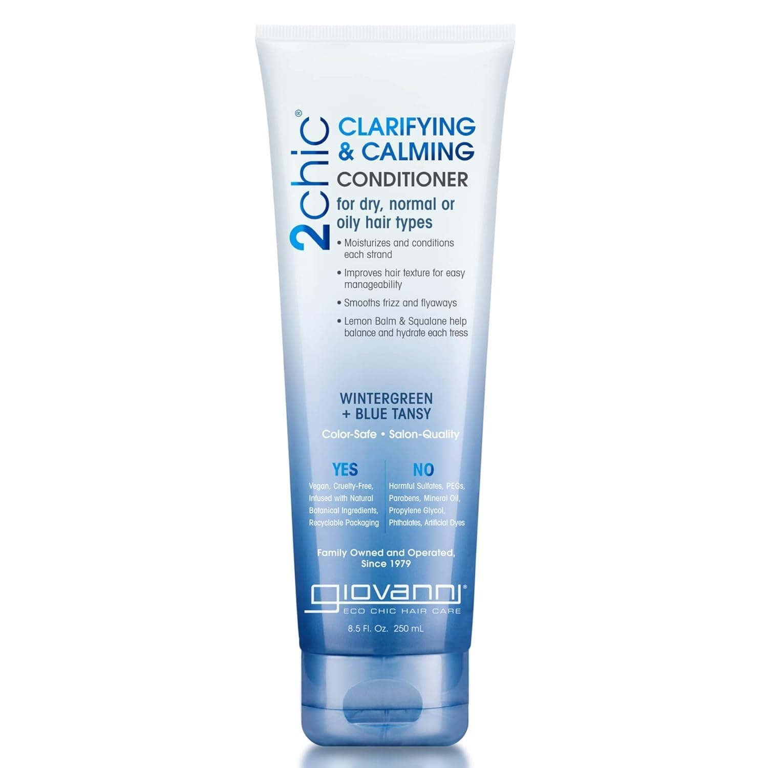 2chic Clarifying & Calming Conditioner - Clarifying Hair Conditioner, Helps Remove Residue, Hydrating, Detox Conditioner, Color Safe, Wintergreen & Blue Tansy - 24 oz