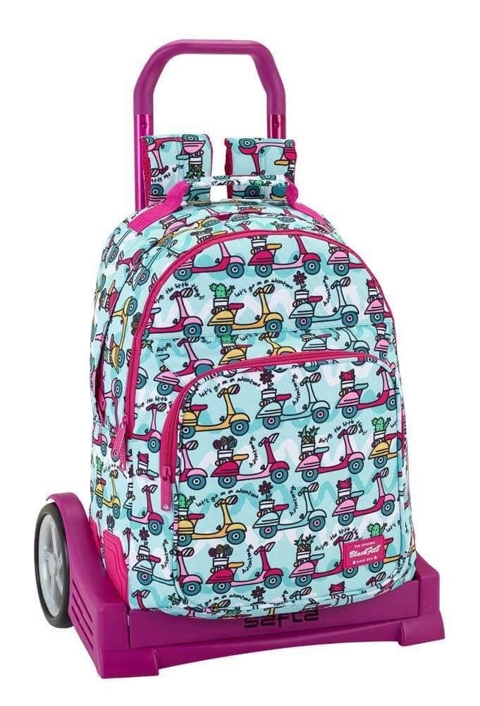 Blackfit8 "Scooter" Ergonomic Backpack with Safta Evolution Trolley