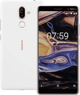 Nokia 7 Plus TA-1046 Dual Sim 64GB/4GB (White) - Factory Unlocked - International Version - No Warranty in The USA - GSM ONLY, NO CDMA - Android One