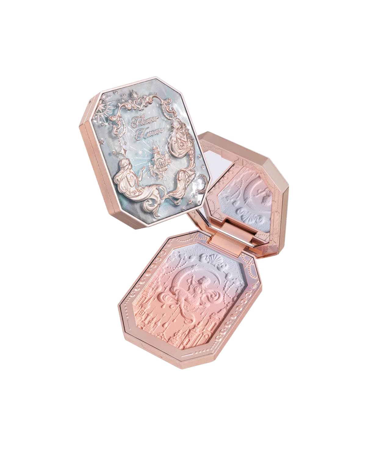Flower Knows Moonlight Mermaid Series Embossed Pattern Gradient Blush Palette 5g (02 Moonlight Dawn)