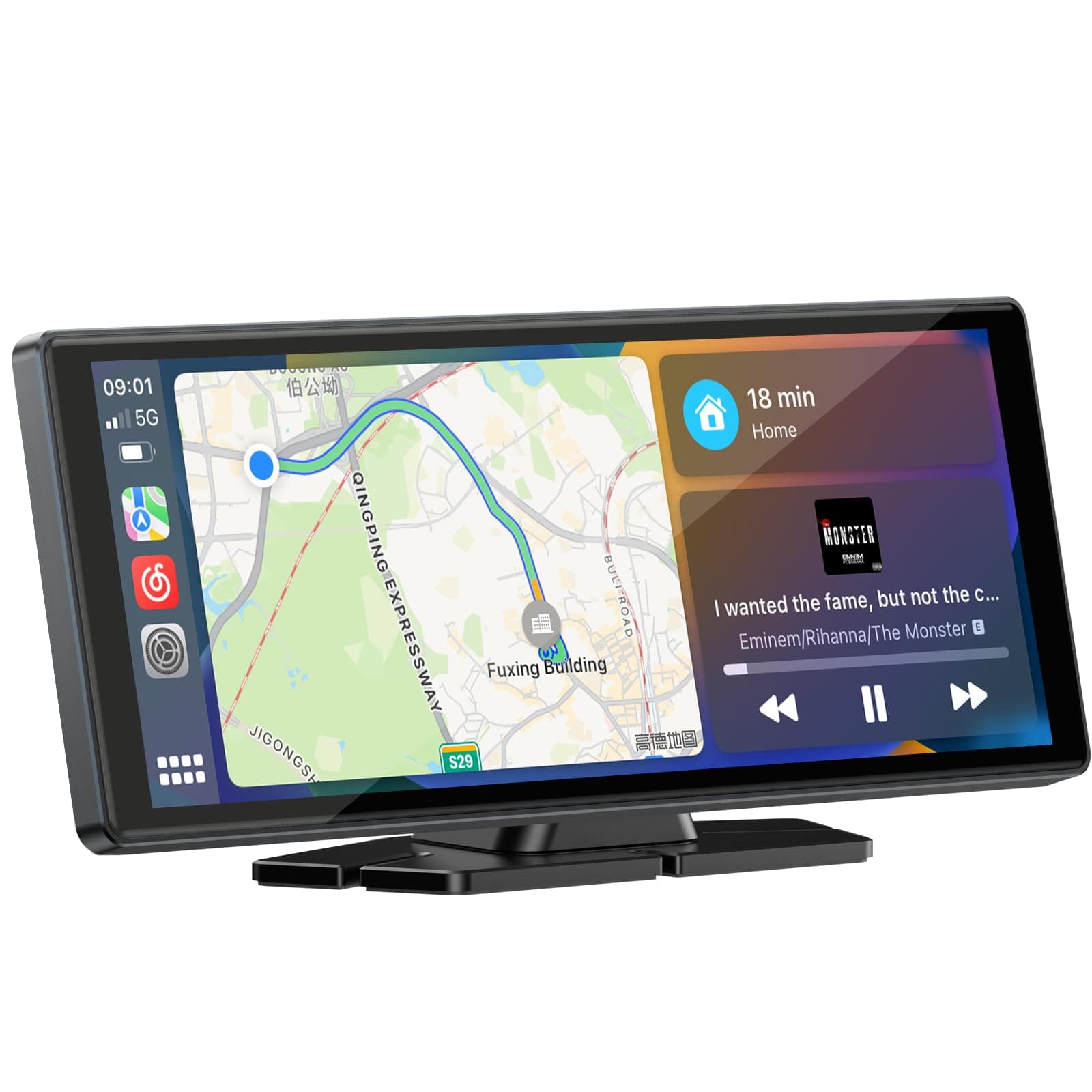 9.26-inch Wireless CarPlay Screen for Car Compatable with Apple CarPlay& Android Auto.Portable Car Stereo with GPS Navigation,Bluetooth,Mirror Link,Drive Play,Touch Screen for All Vehicles