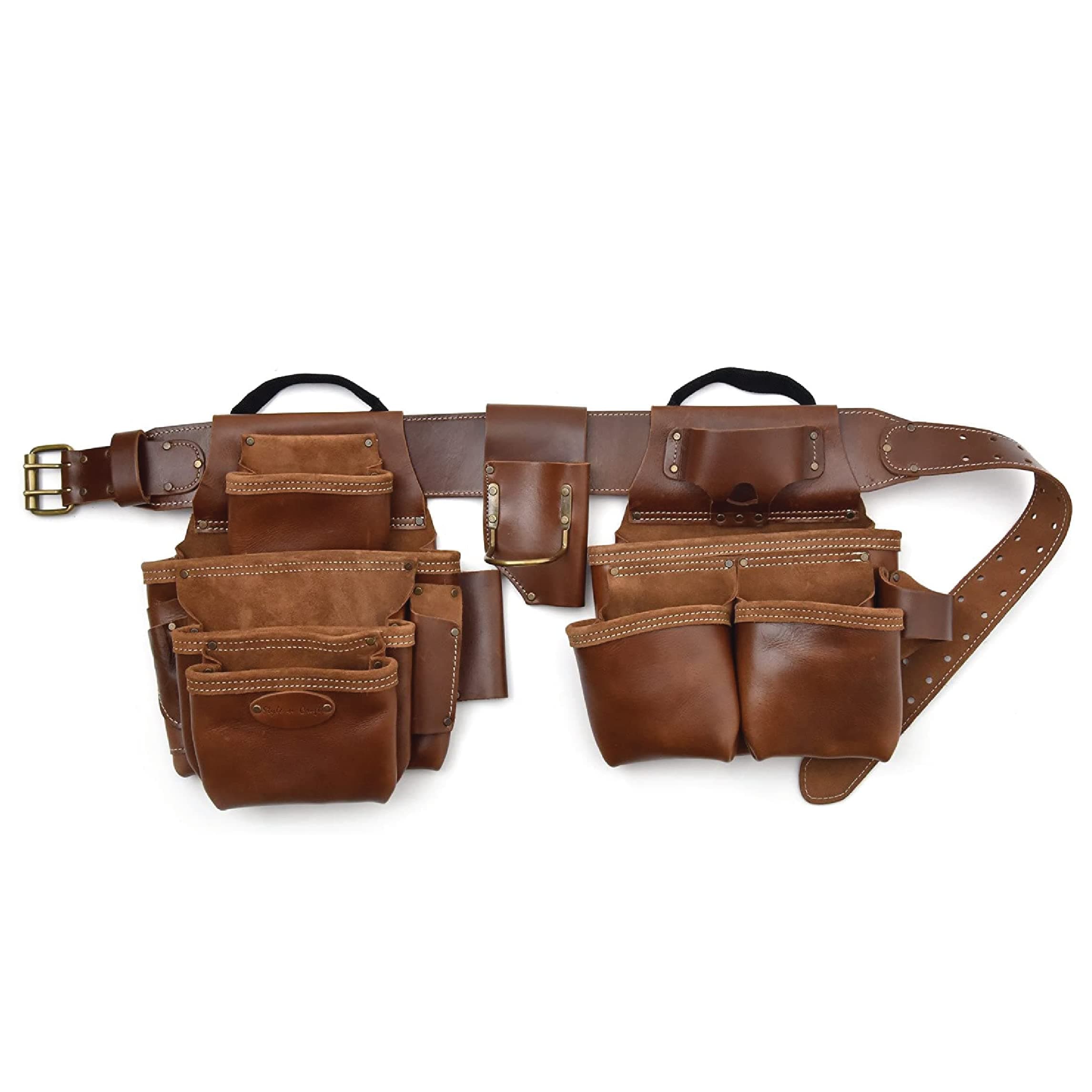 Style n Craft 19 Pkt Framer's Combo, Leather Tool Belt in Full Grain Leather