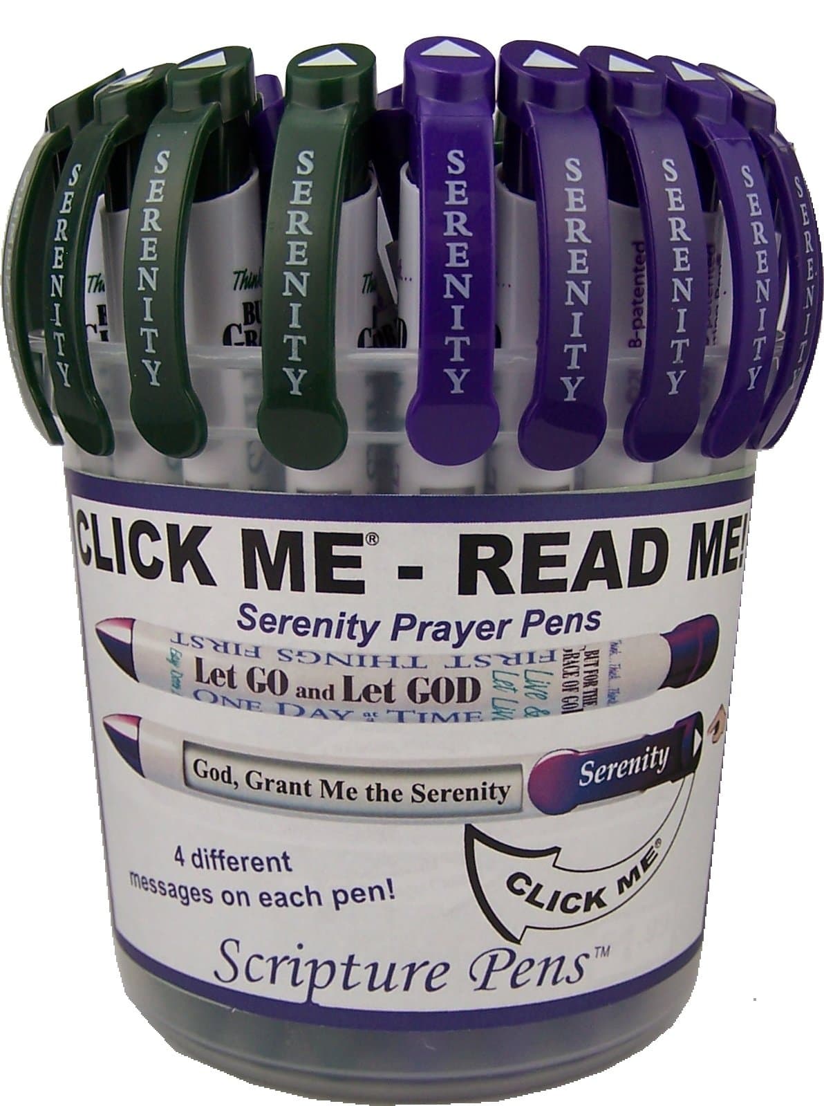 Greeting Pen Serenity Prayer Scripture Pen Set, Multi, 36 Inspirational Pens with Rotating Messages (09227)