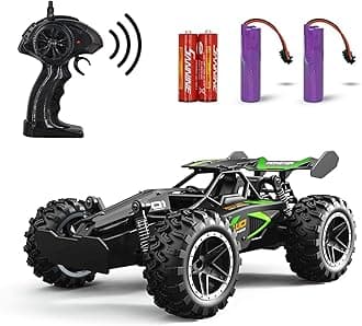 Remote Control Car, RC Cars for boys age 8-12, Toys Cars for boys age 4-7, 1:18 2.4Ghz Monster RC Truck Toys for Girls, Off Road RC Crawler Easter Basket Stuffers Gifts for Kids(Black green)