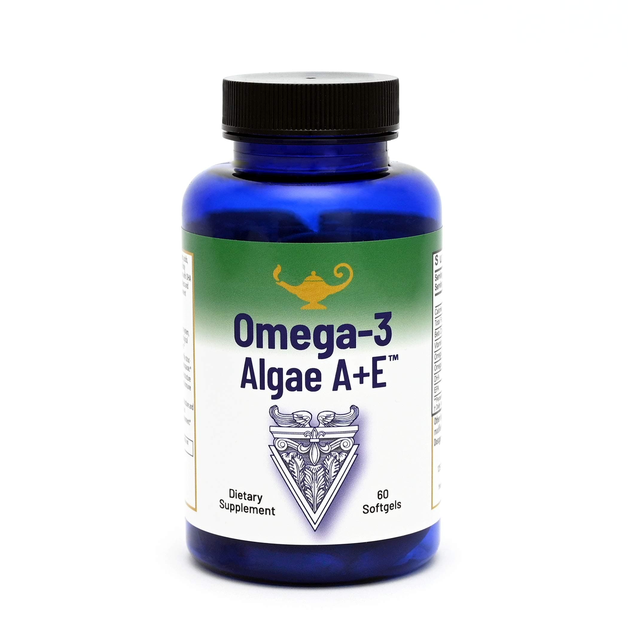 Omega-3 Algae A+E – Plant-Based DHA & EPA with Vitamins A and E, Fish Oil Alternative (60 Softgels) NSF Contents Certified, Cardiovascular Health, Joint Support, Brain Health