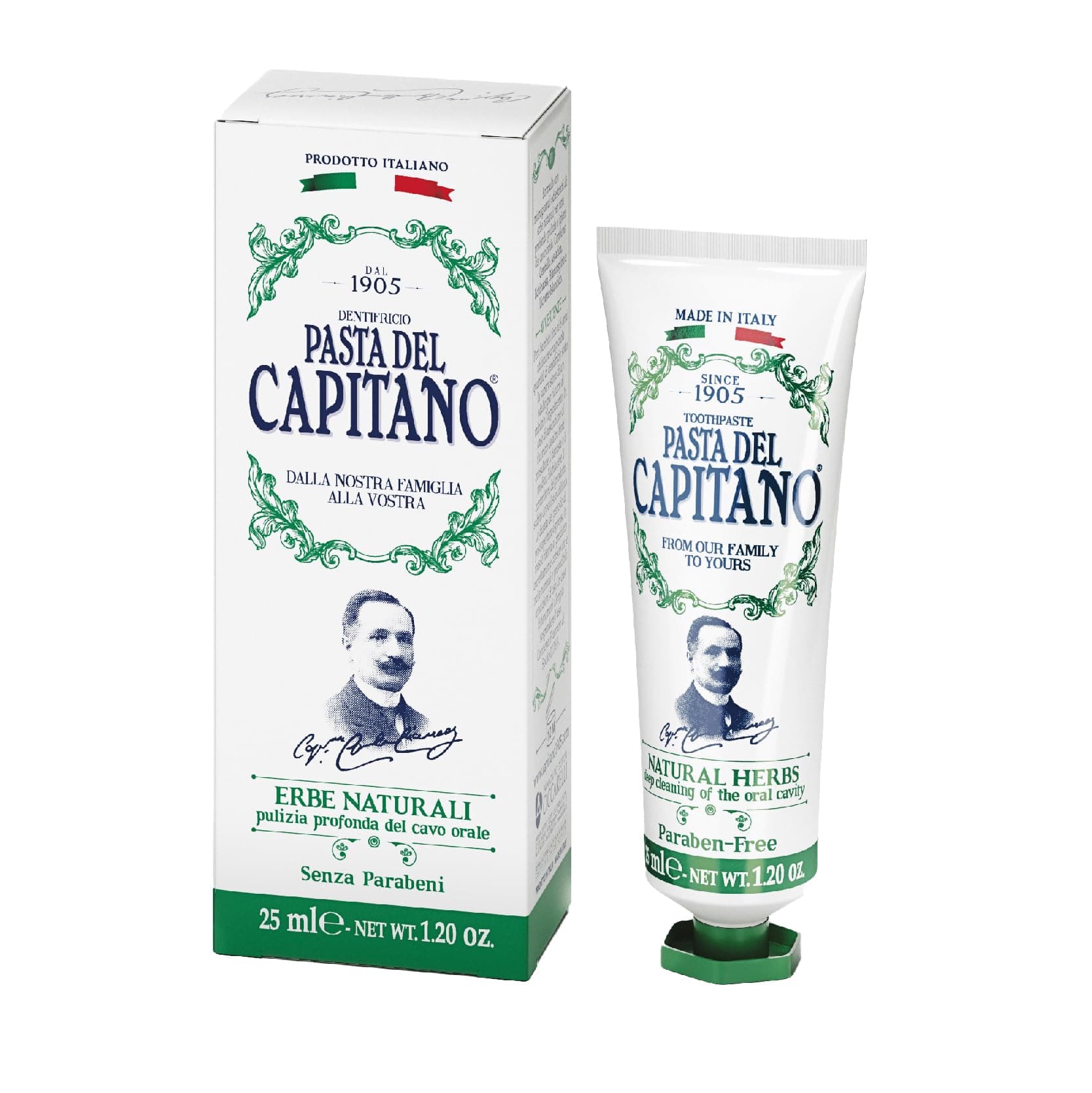 Pasta del Capitano 1905 Natural Herbs Toothpaste, 25 ml