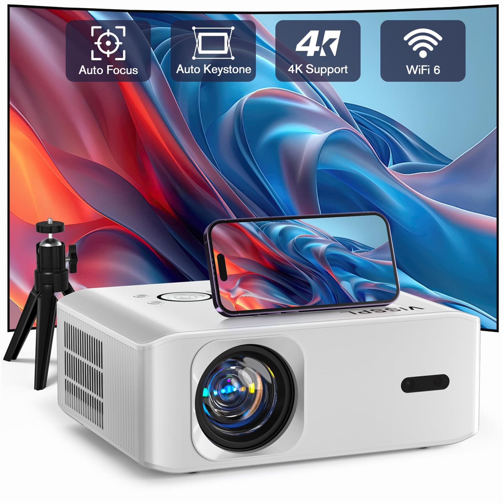 Smart Projector with WiFi and Bluetooth