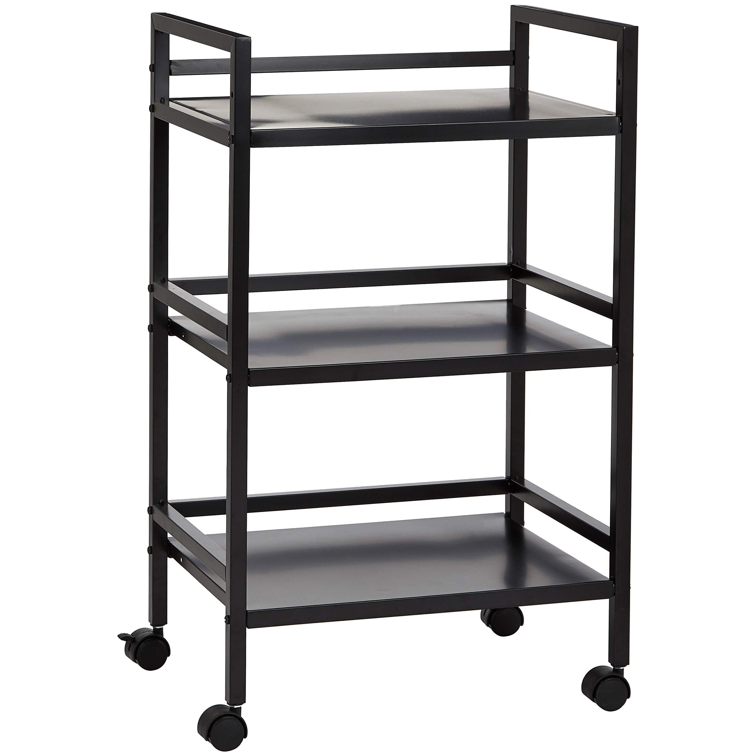 – Amazon Basics Kitchen Trolley Metal Serving Cart With 3 Tier Storage, Black