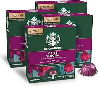 Starbucks by Nespresso Vertuo, Caffè Verona Dark Roast Coffee, 32-count Coffee Pods, Brews 7.8 oz.