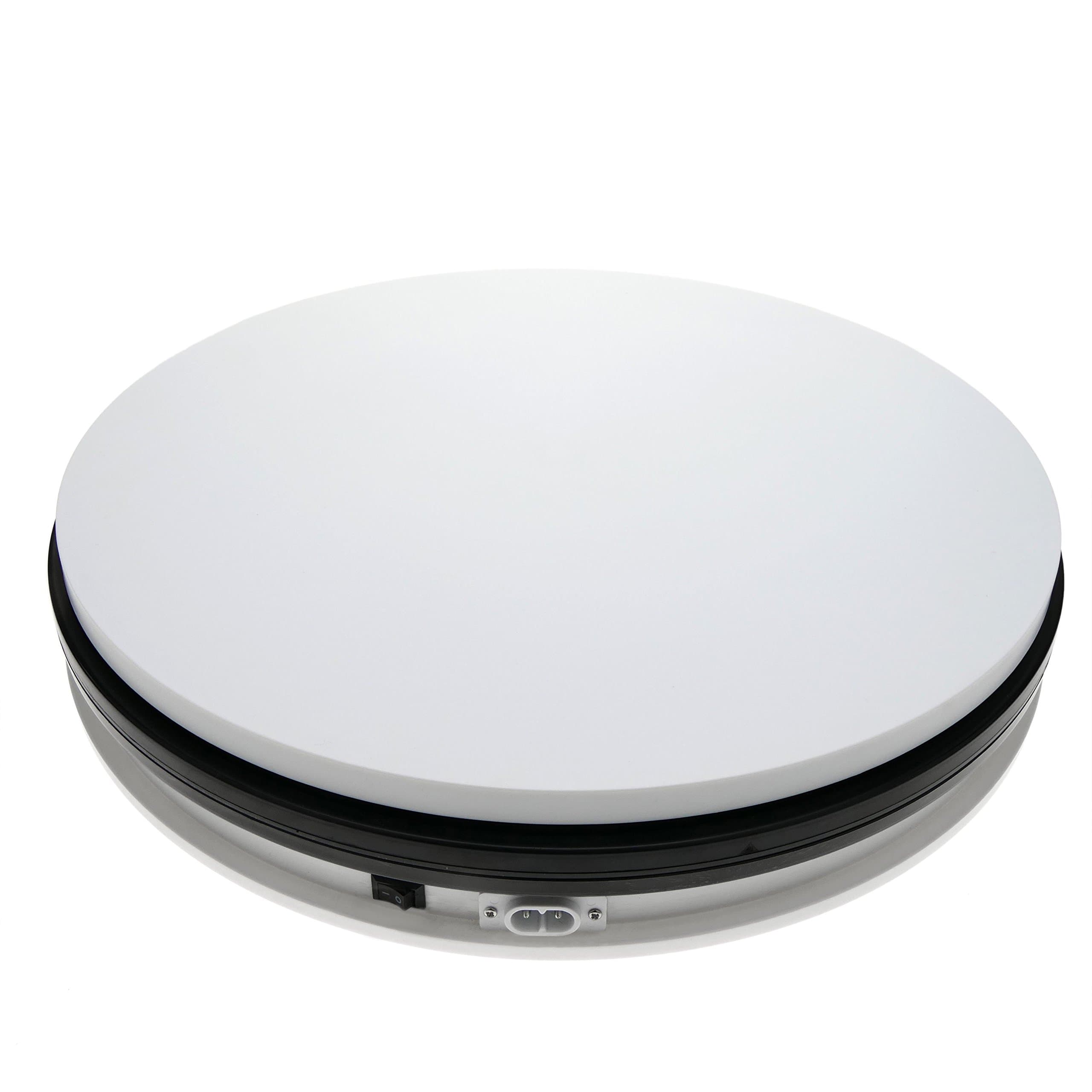 Rotating Turntable Rotary Motorized Display Swivel Platform White 14" Diameter 110 lb Electric 110V for Merchandise Display Base Cake and Photography