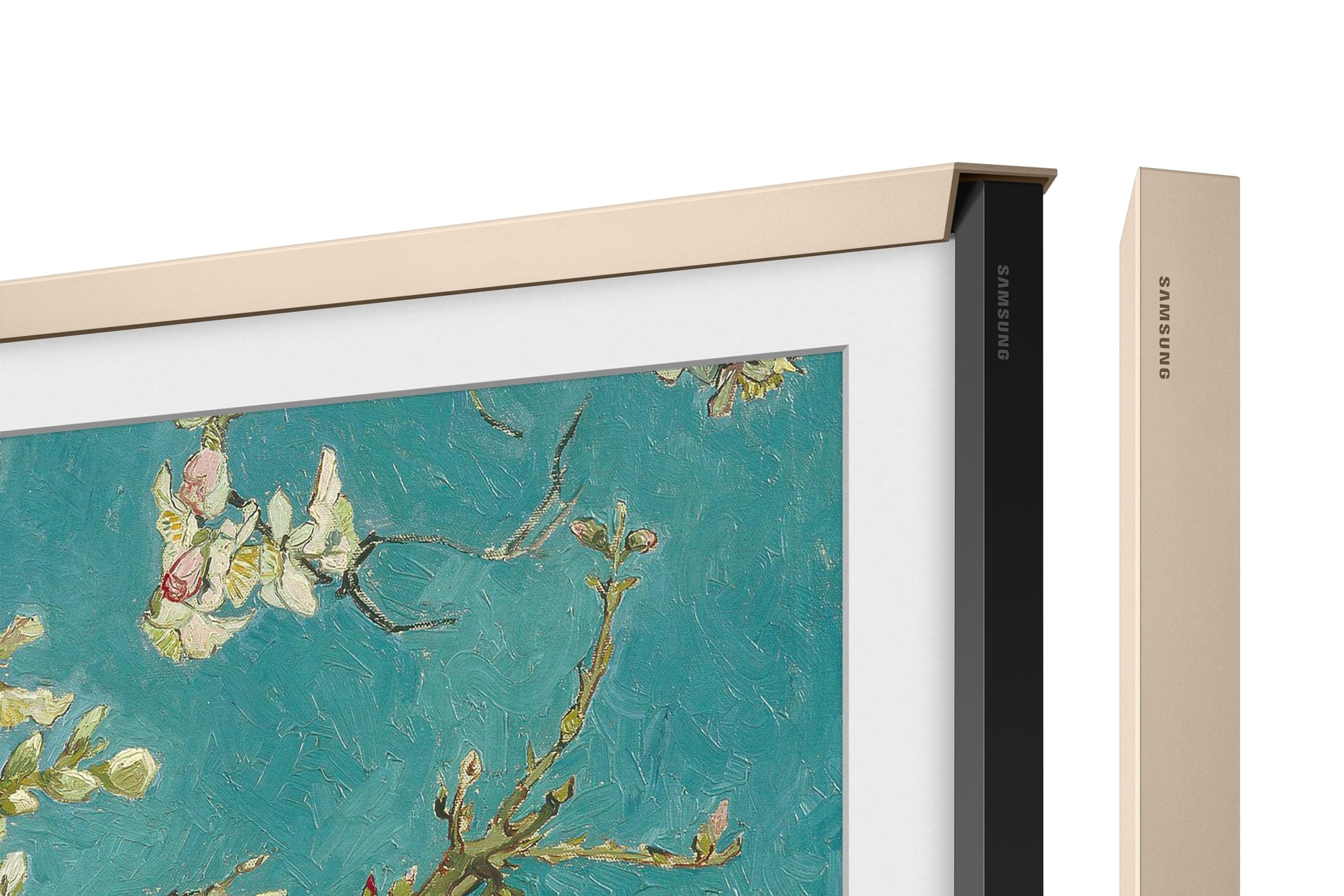 SAMSUNG 65" The Frame TV Customized Bezel Magnet Quick and Easy Installation VG-SCFC65SGMZA 2023 Sand Gold Metal