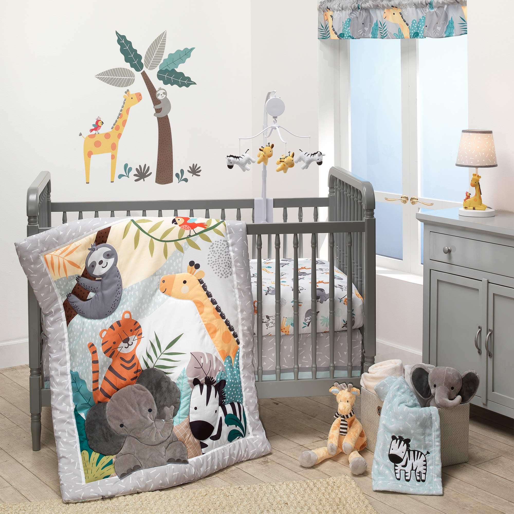 Mighty Jungle 3Piece Crib Bedding Set, Multicolor (283003V)