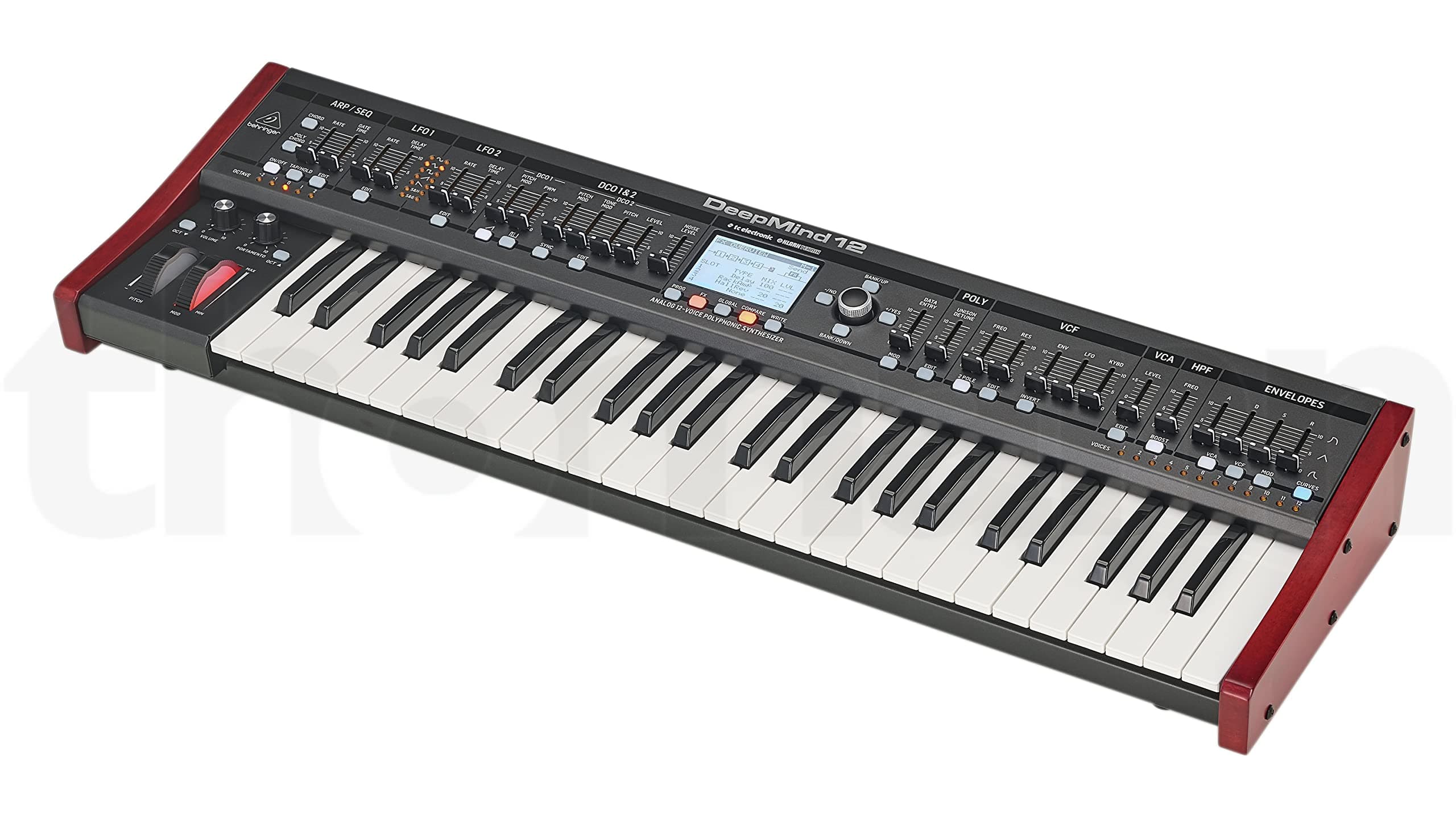 Behringer DEEPMIND 12 True Analog 12-Voice Polyphonic Synthesizer with 4 FX Engines, 2 OSCs and LFOs per Voice, 3 ADSR Generators, 8 Channel Modulation Matrix, 32-Step Control Sequencer, Tablet Remote Control and Built-In Wifi