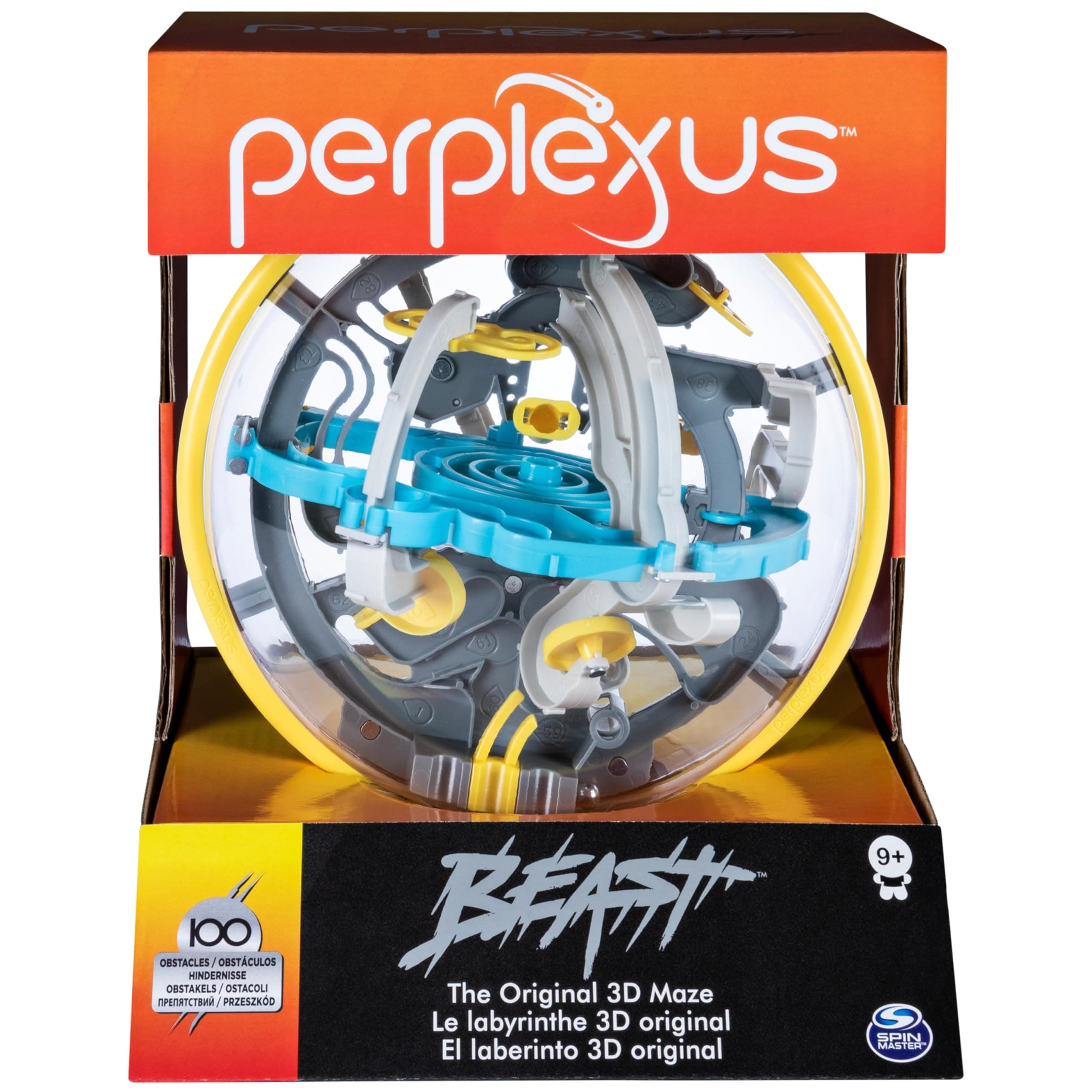Perplexus Beast 3D Gravity Maze Game Brain Teaser Fidget Toy Puzzle Ball, Anxiety Relief Items, Cool Stuff, Sensory Toys for Kids & Adults Ages 9+
