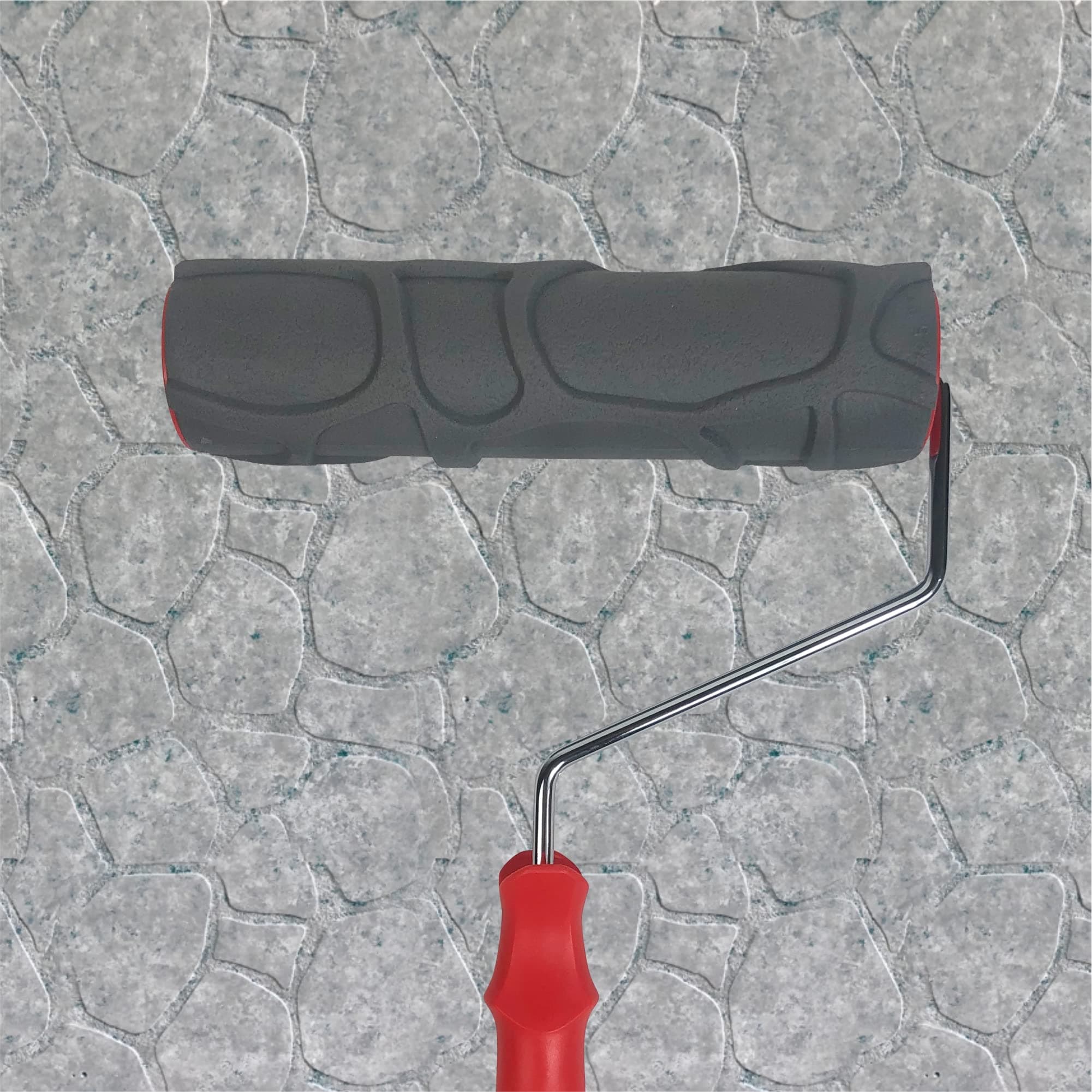 10'' Patterned Paint Roller for Wall Decoration Classic Brick Embossing Texture Rubber Roller Decorative Household DIY Paint Art Tool for Wall Decoration (EG725T)