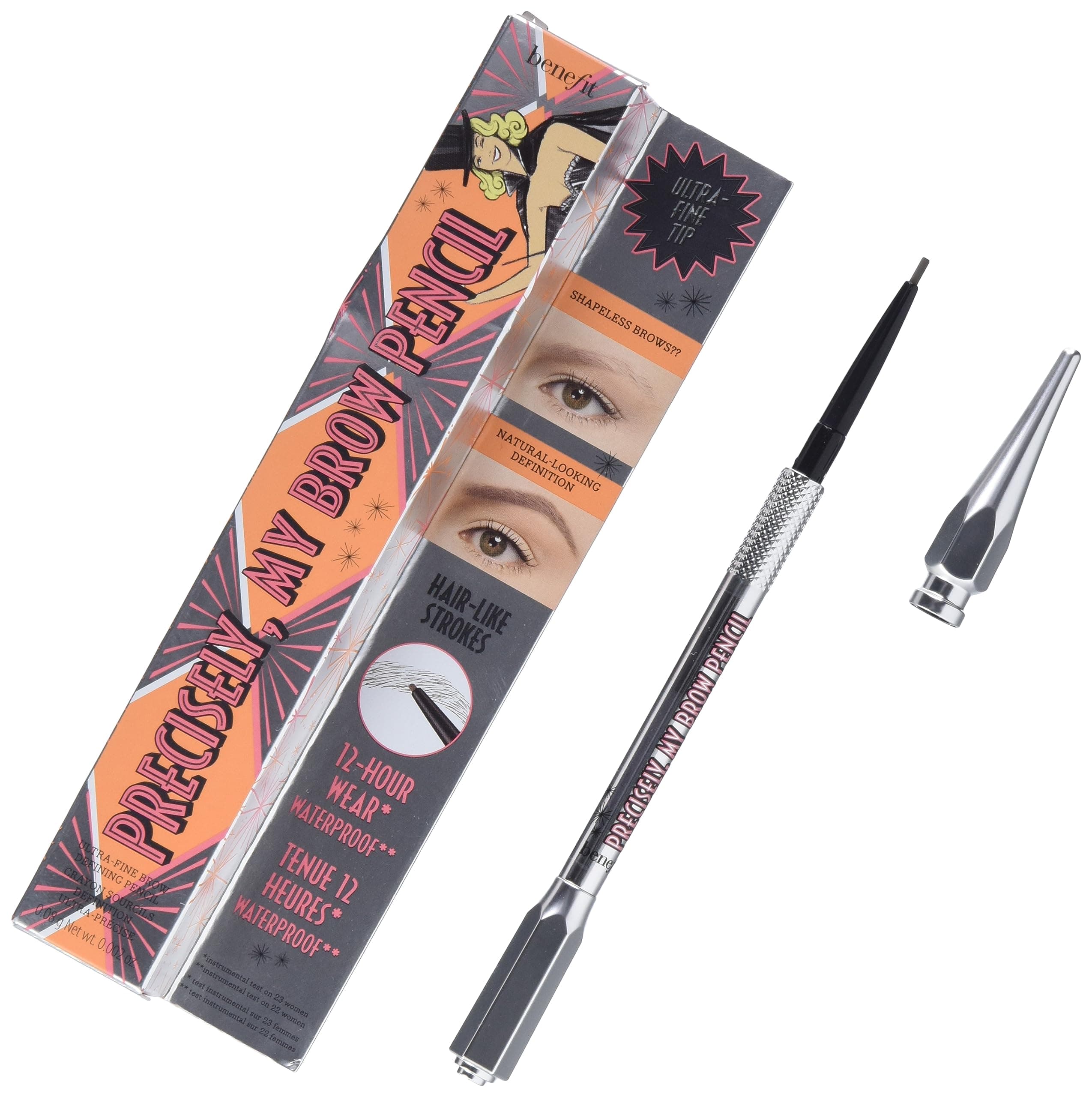 Benefit Precisely My Brow Pencil Ultra-Fine Shape Define, Shade, 3.5 - Neutral medium brown, 1 Count