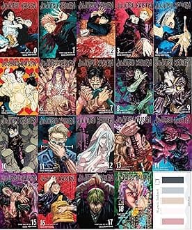 Juliet Music Jujutsu Kaisen Manga Series (Volume 0-18) 19 Books Collection Set by Gege Akutami & Magnetic Bookmarks